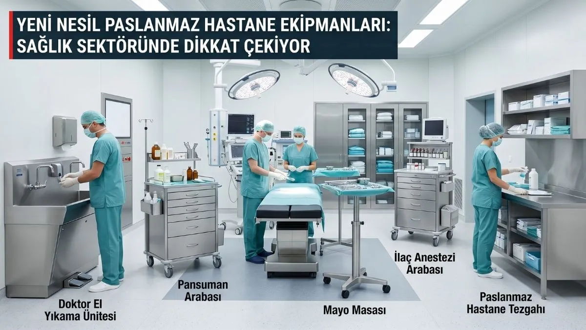 Yeni Nesil Paslanmaz Hastane Ekipmanları Sağlık Sektöründe Dikkat Çekiyor